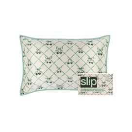 Slip Pure Silk Queen Pillowcase With Lace Trim - Wintergreen