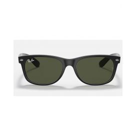 RB2132 Ray-Ban New Wayfarer In Rubber Black With Crystal Green Lenses