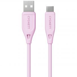 Cygnett Charge & Connect USB-C to USB-A 2.0 Cable V2 1.2m (Pink)
