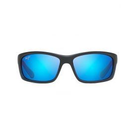 Maui Jim Kanaio Coast B766-08C Matte Translucent Blue and Black w Stripe / Blue Hawaii Polarised Lenses
