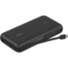 Belkin BoostCharge Power Bank 20K with Integrated Cable (Black)