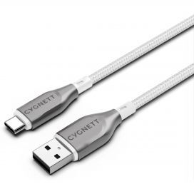 Cygnett Armoured USB-C to USB-A Cable 2M (White)