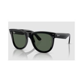 Ray-Ban Reverse 0RBR0501S 6677VR Square Sunglasses, Black/Dark Green